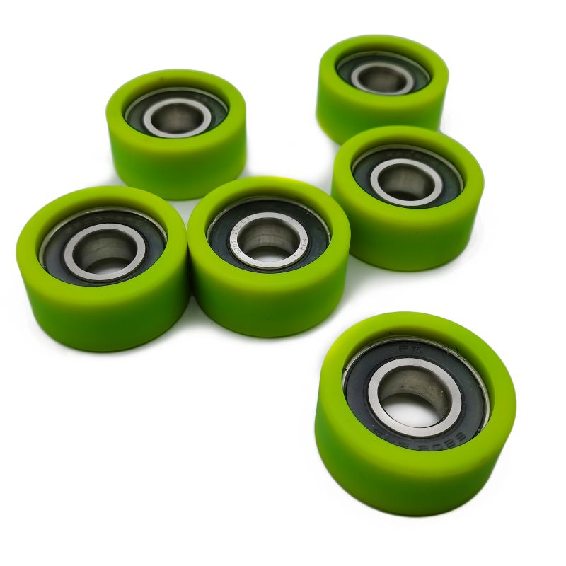 PU620142-20 6201RS plastic coated pu deep groove ball steel bearings